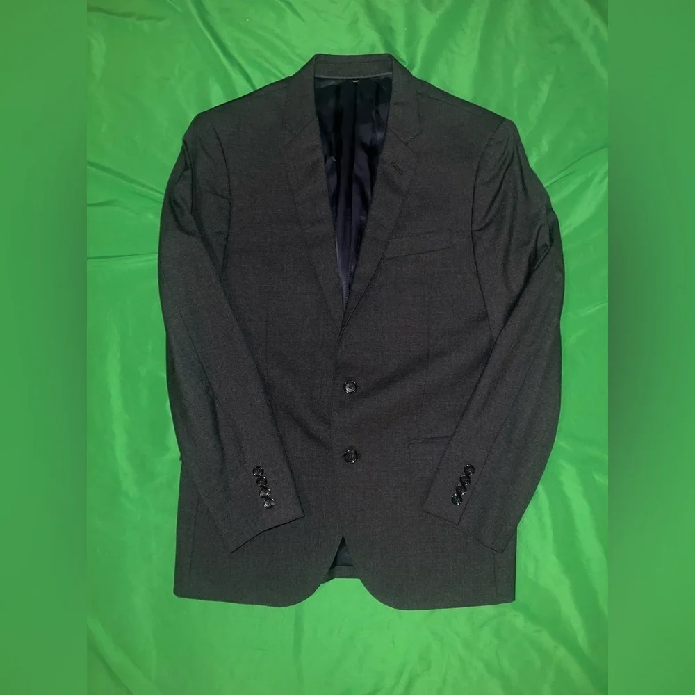 J. Crew x Loro Piana Ludlow Dark Gray 100% Wool Blazer size 38s